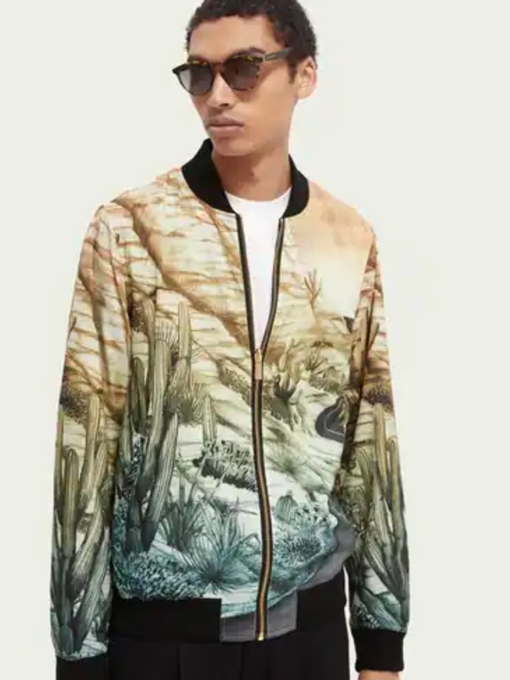 Rare scotch & soda printed reversible bomber jacket